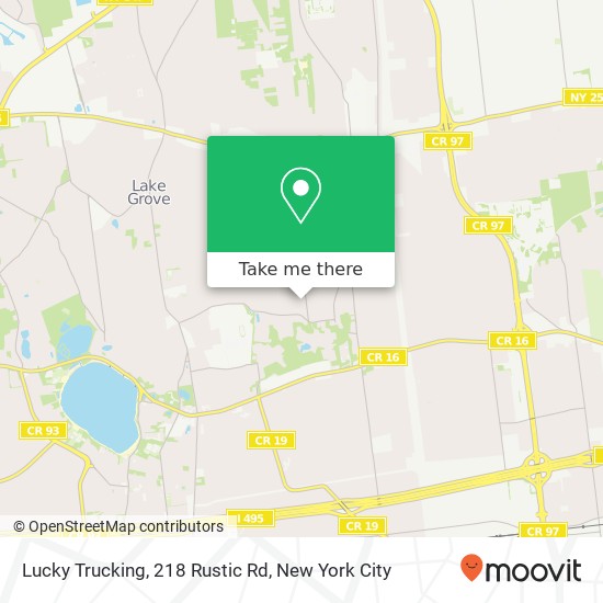 Lucky Trucking, 218 Rustic Rd map