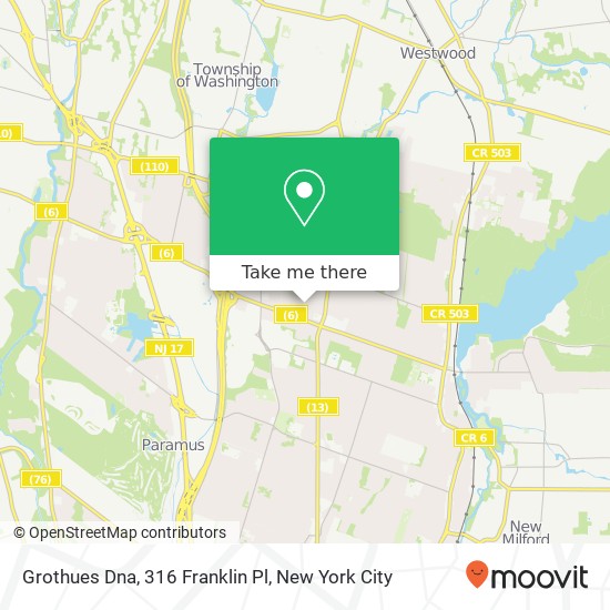 Mapa de Grothues Dna, 316 Franklin Pl