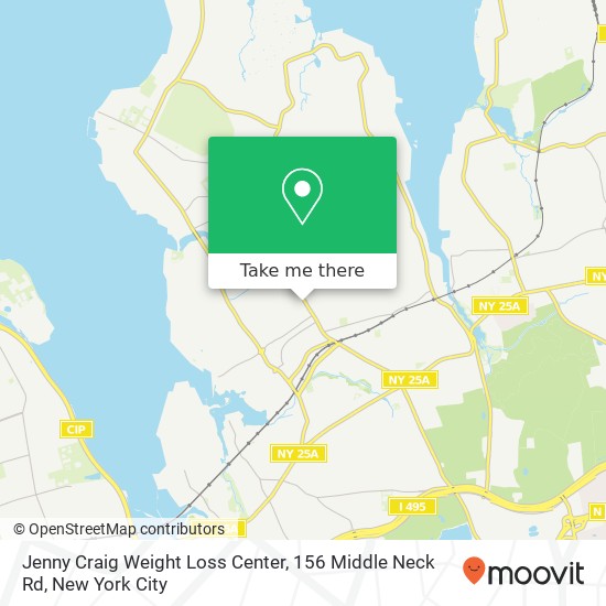 Mapa de Jenny Craig Weight Loss Center, 156 Middle Neck Rd