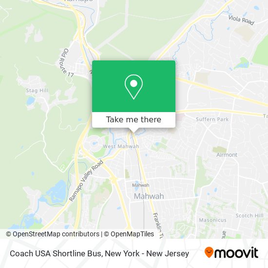 Mapa de Coach USA Shortline Bus