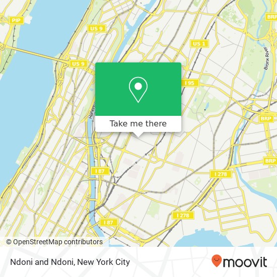 Mapa de Ndoni and Ndoni, 233 E 165th St