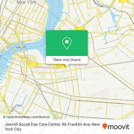 Mapa de Jewish Social Day Care Center, 86 Franklin Ave