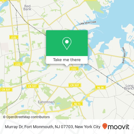 Mapa de Murray Dr, Fort Monmouth, NJ 07703