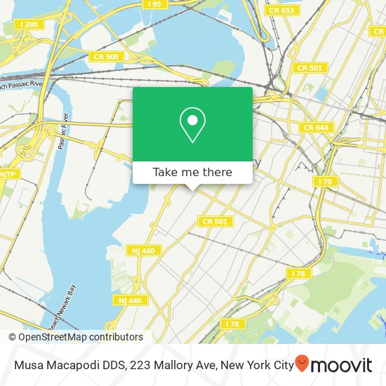 Mapa de Musa Macapodi DDS, 223 Mallory Ave