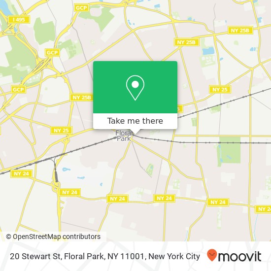 Mapa de 20 Stewart St, Floral Park, NY 11001