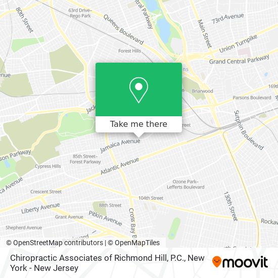 Mapa de Chiropractic Associates of Richmond Hill, P.C.
