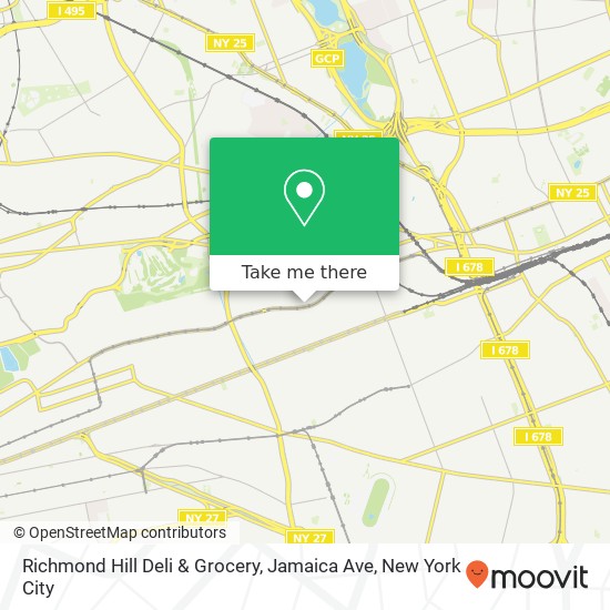 Richmond Hill Deli & Grocery, Jamaica Ave map