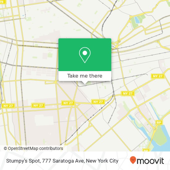 Stumpy's Spot, 777 Saratoga Ave map