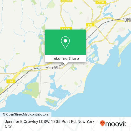 Mapa de Jennifer E Crowley LCSW, 1305 Post Rd