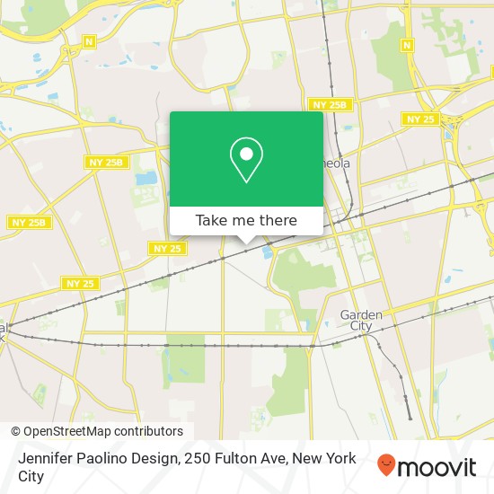 Mapa de Jennifer Paolino Design, 250 Fulton Ave