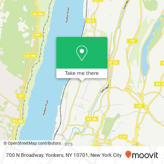Mapa de 700 N Broadway, Yonkers, NY 10701