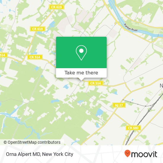 Mapa de Orna Alpert MD, 3 Clyde Rd