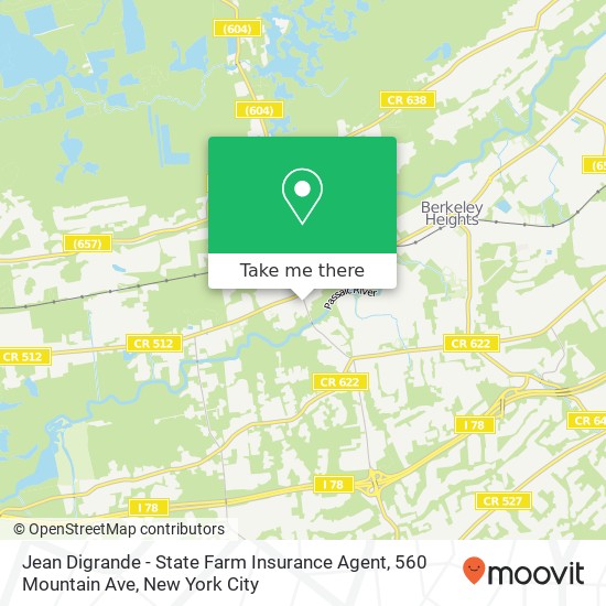 Jean Digrande - State Farm Insurance Agent, 560 Mountain Ave map