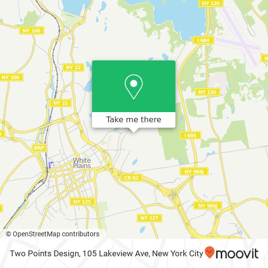 Mapa de Two Points Design, 105 Lakeview Ave