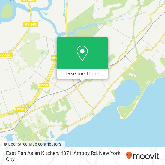 Mapa de East Pan Asian Kitchen, 4371 Amboy Rd