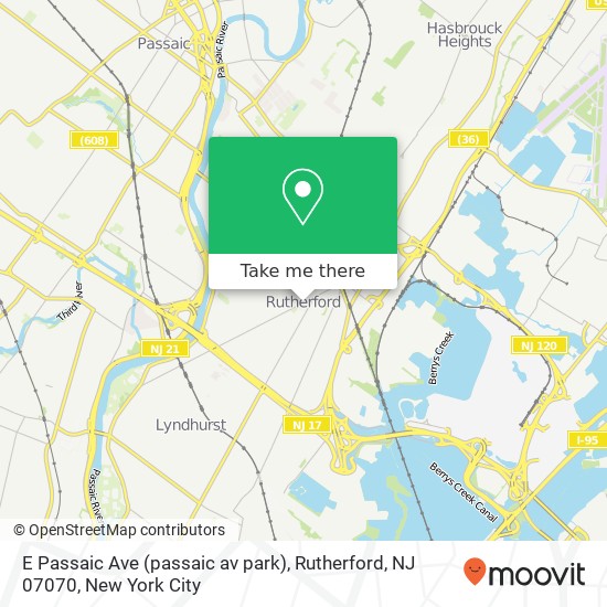 E Passaic Ave (passaic av park), Rutherford, NJ 07070 map