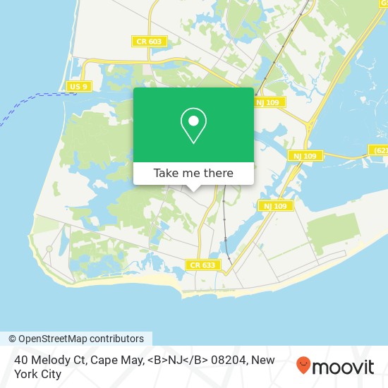 40 Melody Ct, Cape May, <B>NJ< / B> 08204 map