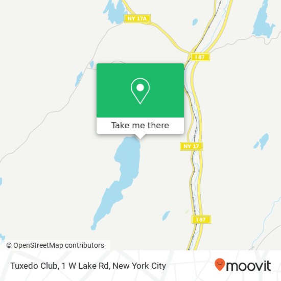 Mapa de Tuxedo Club, 1 W Lake Rd