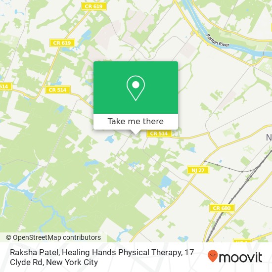 Raksha Patel, Healing Hands Physical Therapy, 17 Clyde Rd map