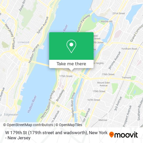 Mapa de W 179th St (179th street and wadsworth)