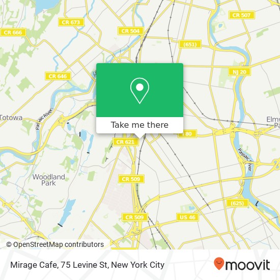 Mapa de Mirage Cafe, 75 Levine St