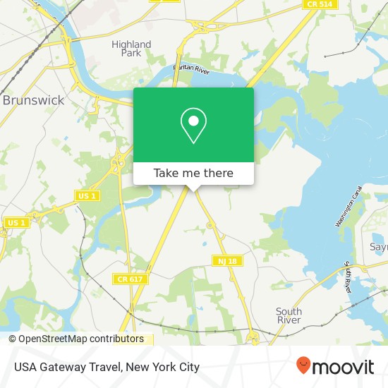 Mapa de USA Gateway Travel