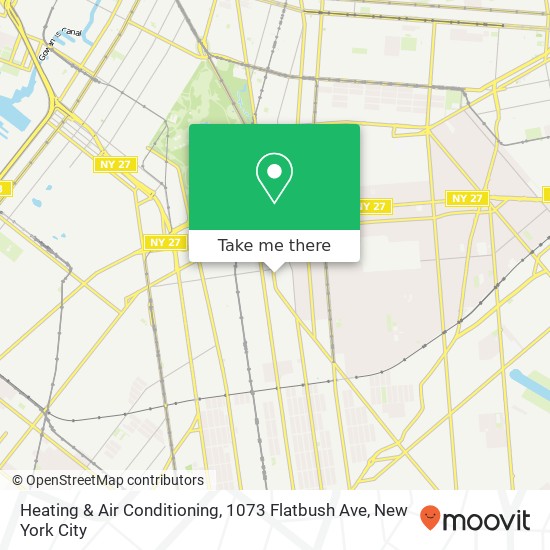 Mapa de Heating & Air Conditioning, 1073 Flatbush Ave