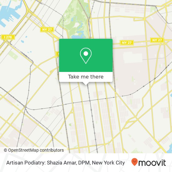 Mapa de Artisan Podiatry: Shazia Amar, DPM, 1414 Newkirk Ave