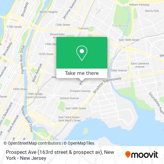 Mapa de Prospect Ave (163rd street & prospect av)