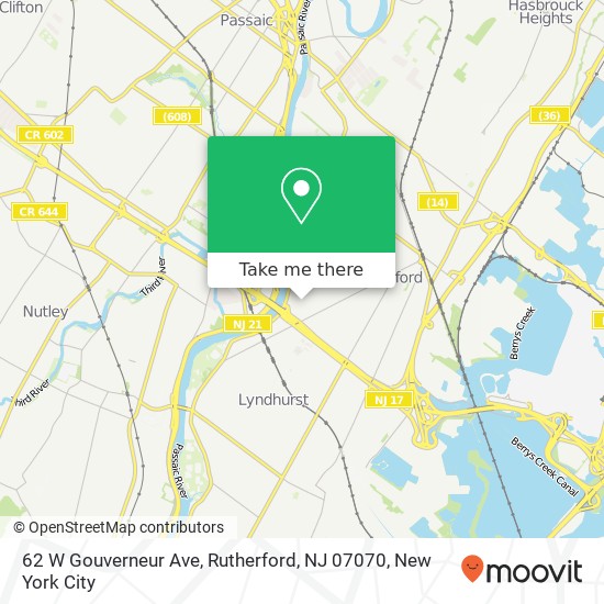 62 W Gouverneur Ave, Rutherford, NJ 07070 map