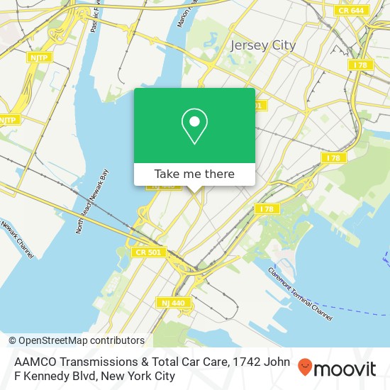 AAMCO Transmissions & Total Car Care, 1742 John F Kennedy Blvd map