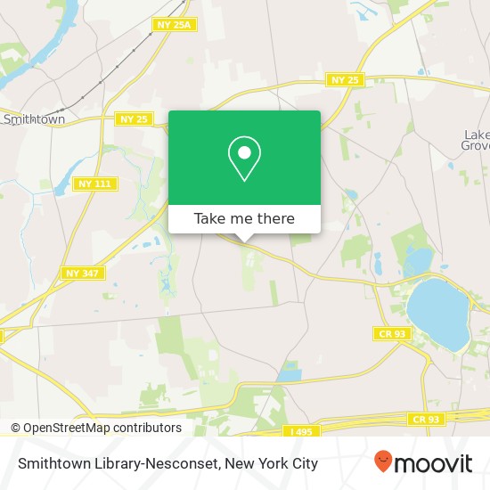 Smithtown Library-Nesconset map