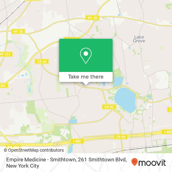 Empire Medicine - Smithtown, 261 Smithtown Blvd map
