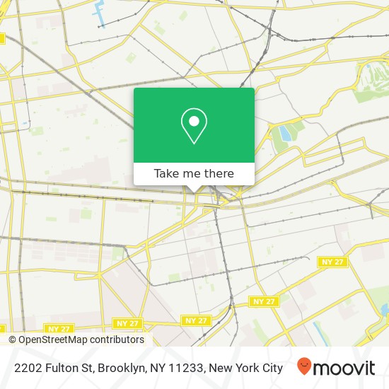 Mapa de 2202 Fulton St, Brooklyn, NY 11233