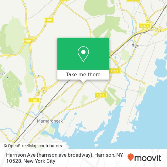 Mapa de Harrison Ave (harrison ave broadway), Harrison, NY 10528