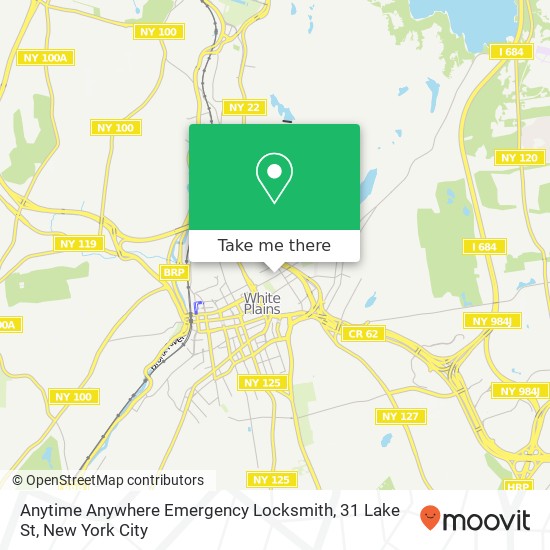 Mapa de Anytime Anywhere Emergency Locksmith, 31 Lake St