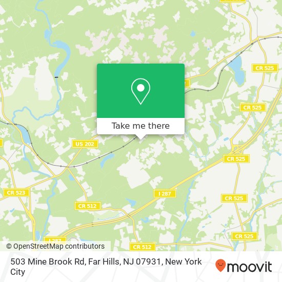 503 Mine Brook Rd, Far Hills, NJ 07931 map