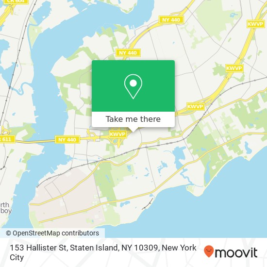 Mapa de 153 Hallister St, Staten Island, NY 10309