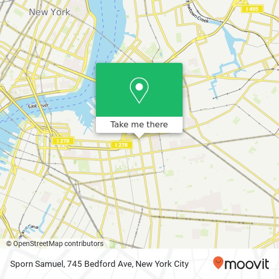 Mapa de Sporn Samuel, 745 Bedford Ave