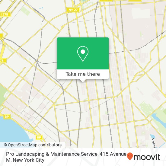 Mapa de Pro Landscaping & Maintenance Service, 415 Avenue M