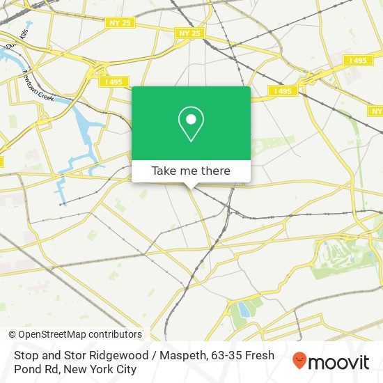 Stop and Stor Ridgewood / Maspeth, 63-35 Fresh Pond Rd map