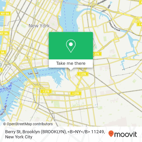 Mapa de Berry St, Brooklyn (BROOKLYN), <B>NY< / B> 11249