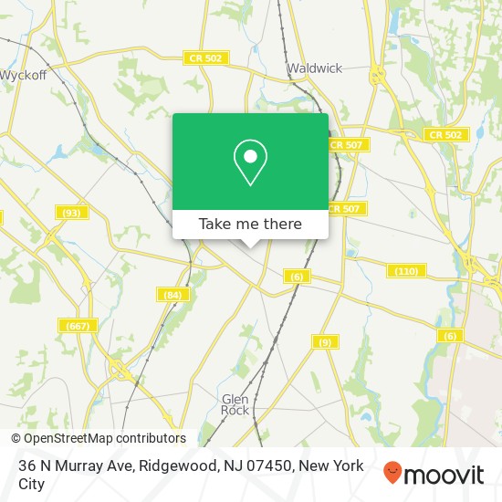 36 N Murray Ave, Ridgewood, NJ 07450 map