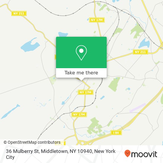Mapa de 36 Mulberry St, Middletown, NY 10940