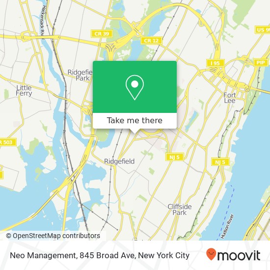 Mapa de Neo Management, 845 Broad Ave