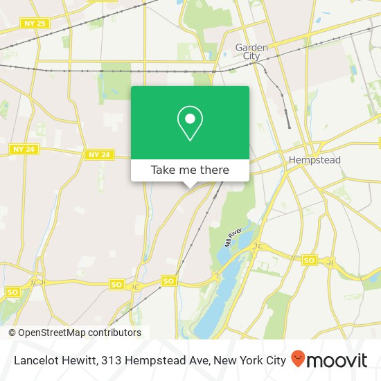 Mapa de Lancelot Hewitt, 313 Hempstead Ave