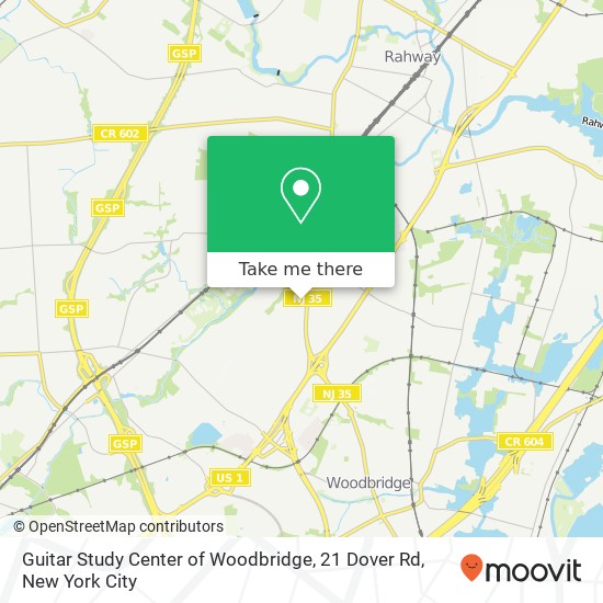 Mapa de Guitar Study Center of Woodbridge, 21 Dover Rd