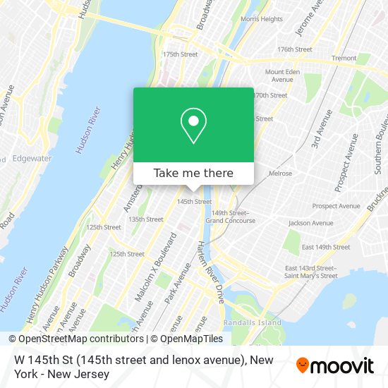 Mapa de W 145th St (145th street and lenox avenue)
