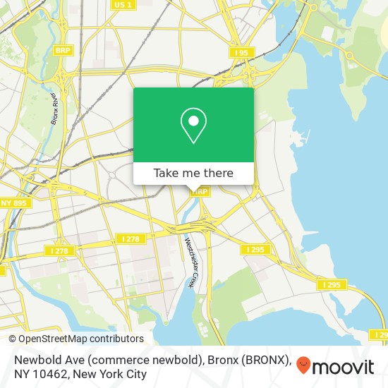 Mapa de Newbold Ave (commerce newbold), Bronx (BRONX), NY 10462