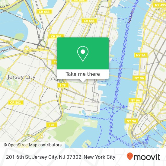 201 6th St, Jersey City, NJ 07302 map